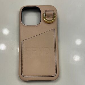 Fendi Blush Pink iPhone Case with Gold Detail